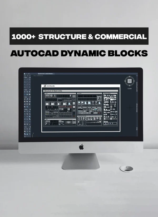 1000+ STRUCTURE & COMMERCIAL AUTOCAD DYNAMIC BLOCKS - Image 3
