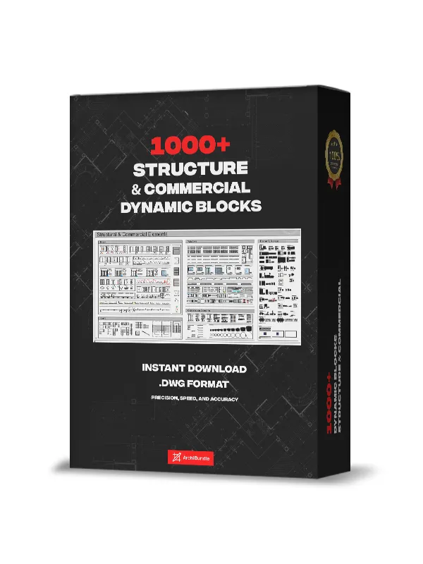 1000+ STRUCTURE & COMMERCIAL AUTOCAD DYNAMIC BLOCKS