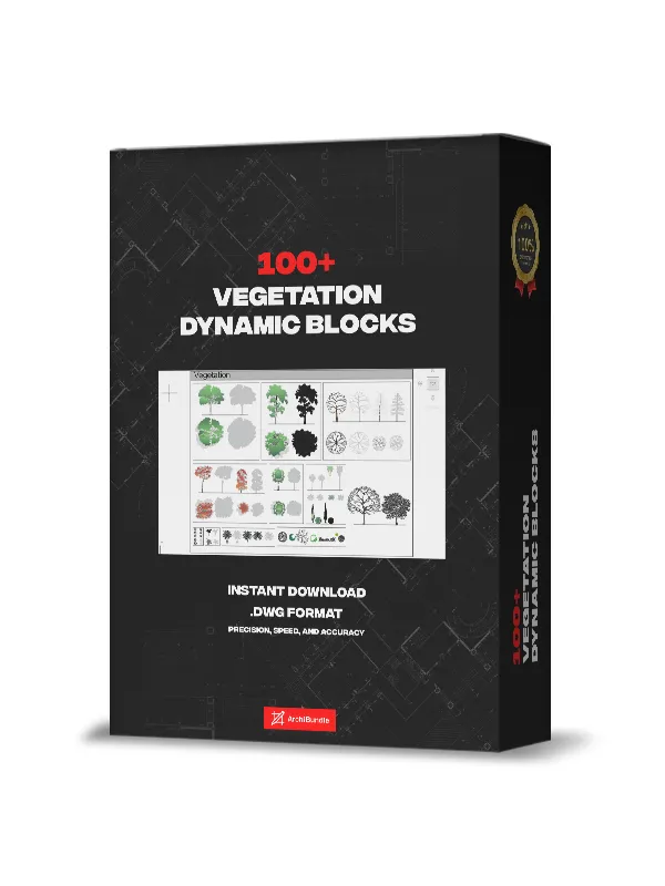 100+ VEGETATION AUTOCAD DYNAMIC BLOCKS