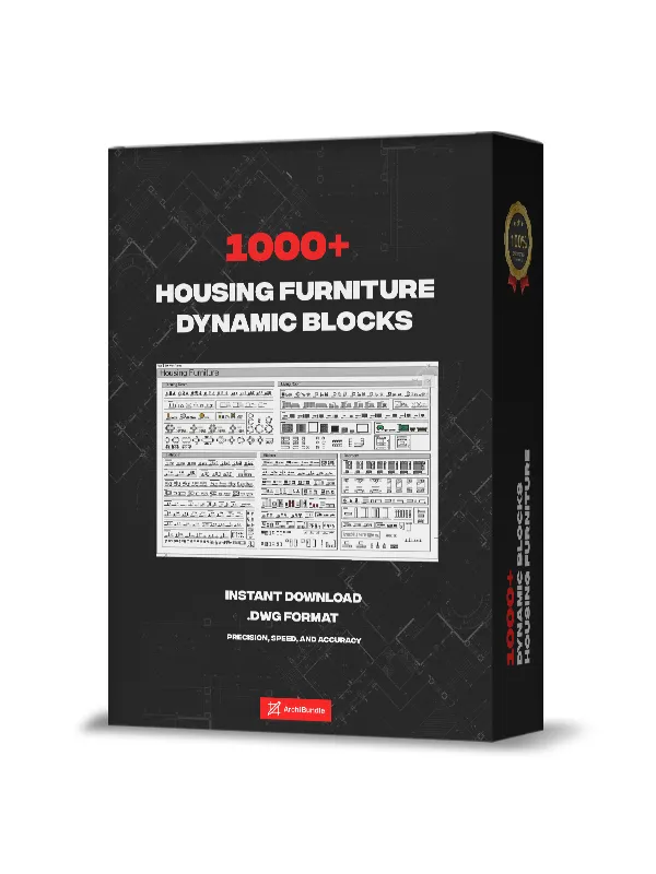 1000+ HOUSING FURNITURE AUTOCAD DYNAMIC BLOCKS